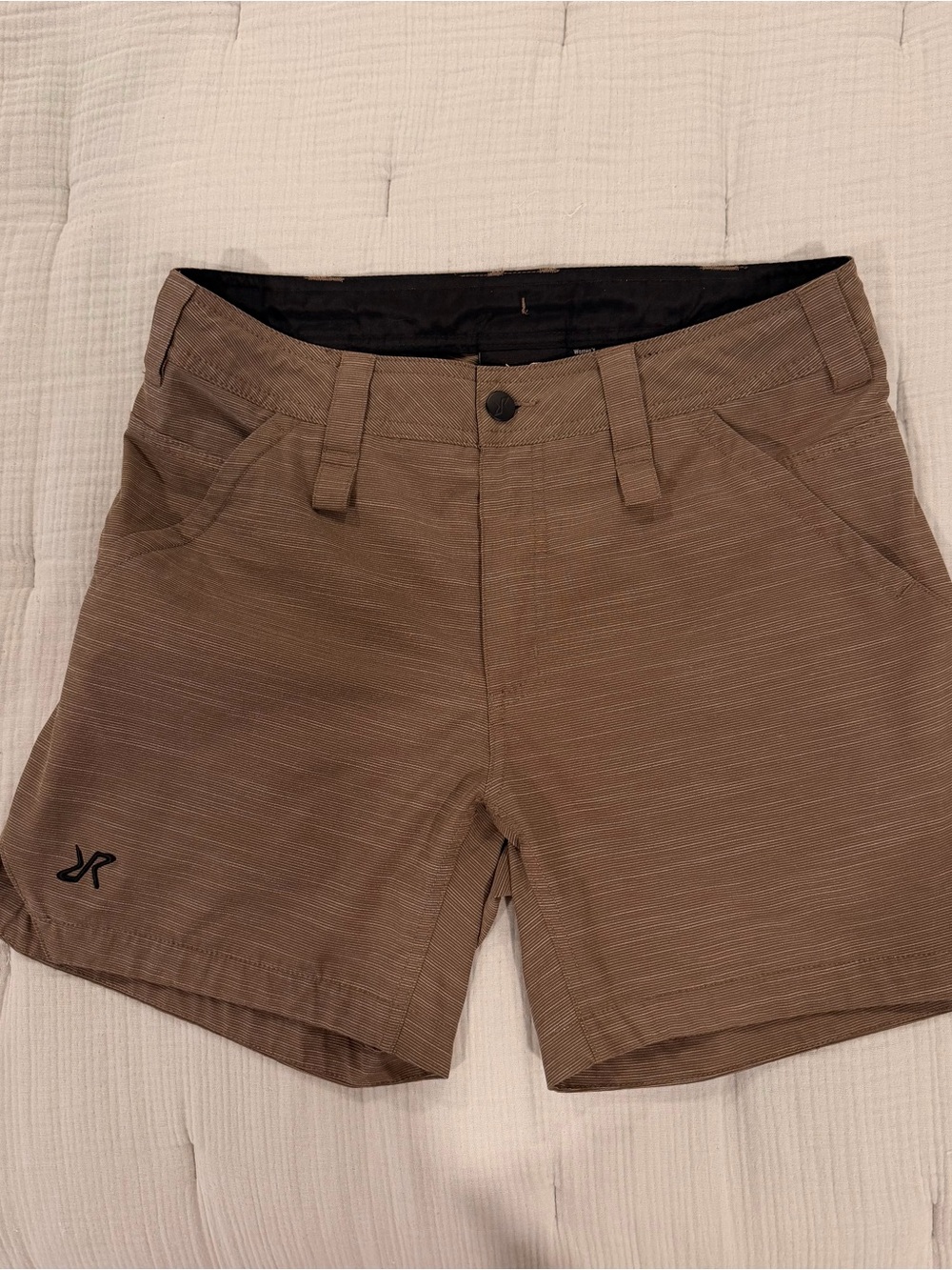 RevolutionRace RVRC Women’s M 29 Brown Hiking Performance Shorts Zip Pockets